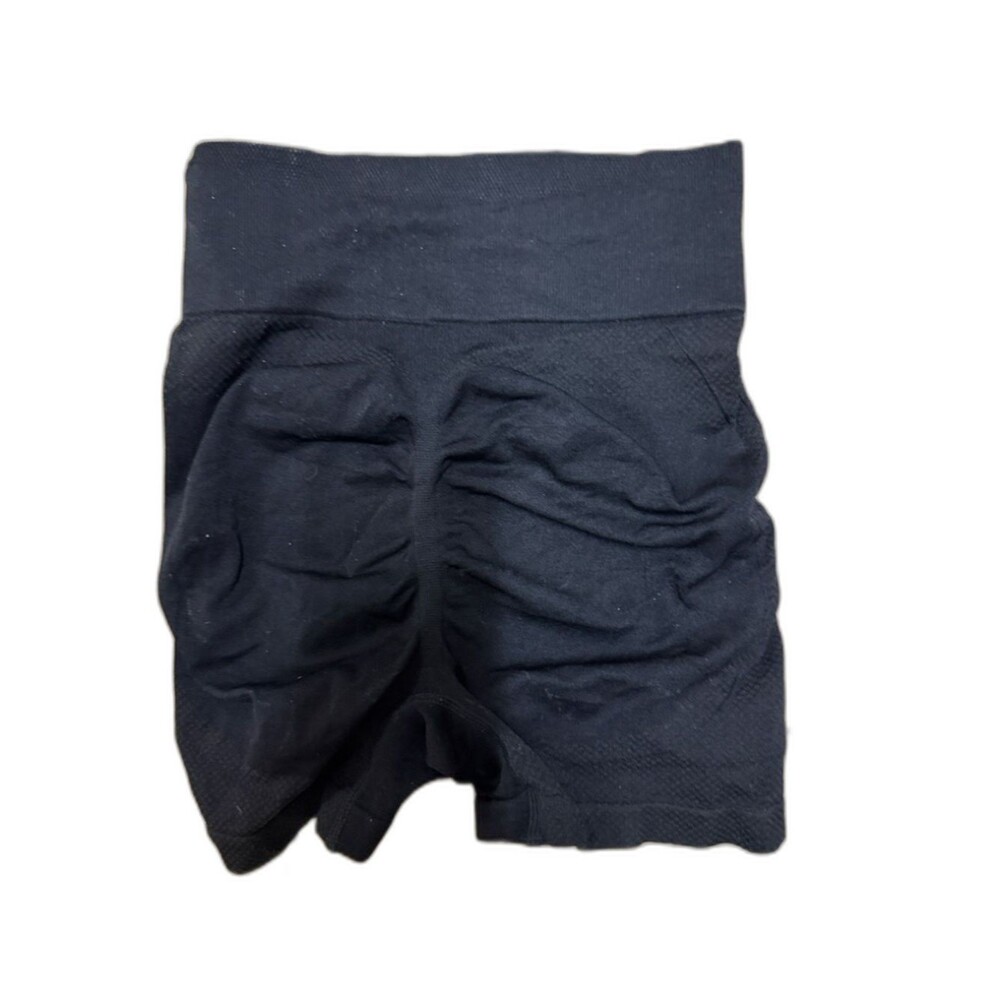 Black High-Waist Scrunch Back Women’s Bike Shorts